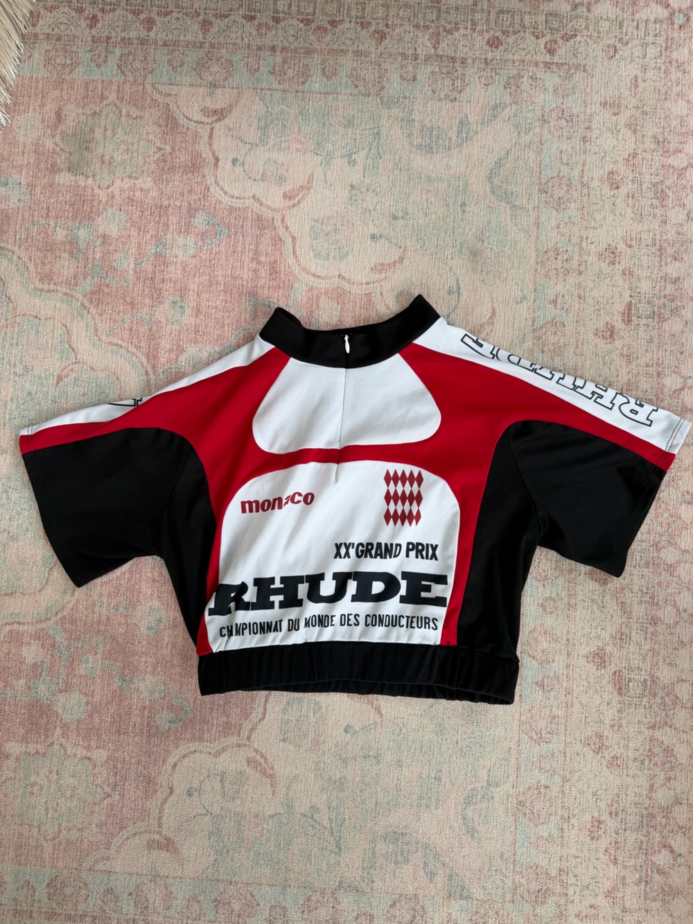 Rhude Red, White & Black Crop Top